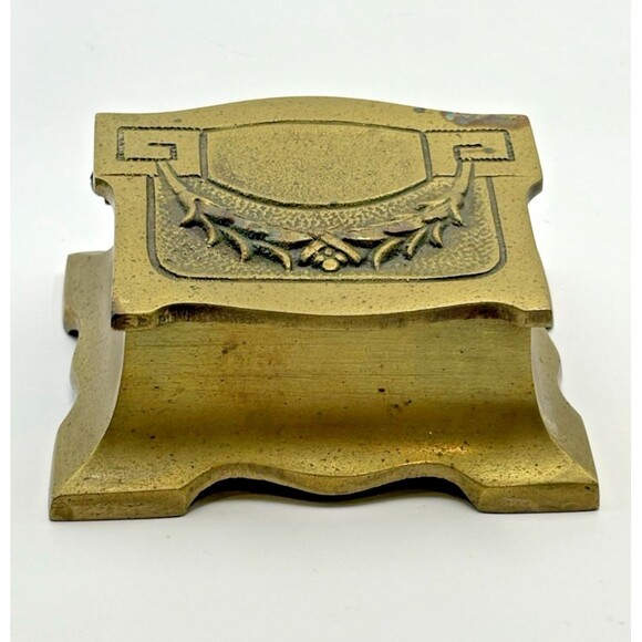Vintage Art Nouveau Bronze Stamp Box - Picture 3 of 15